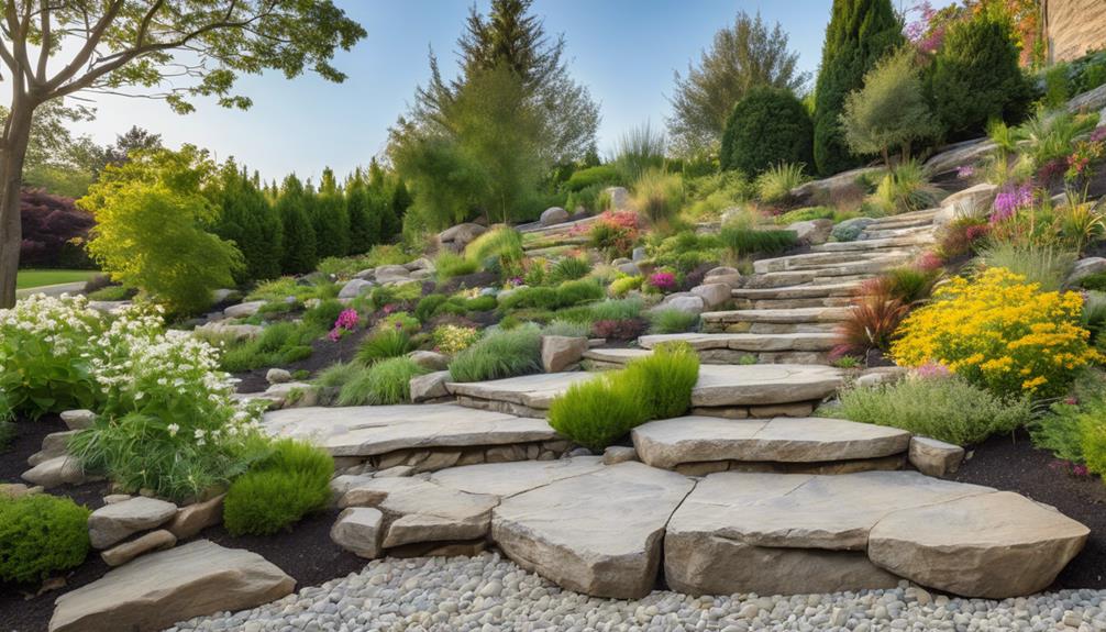 hardscaping sloped garden tips